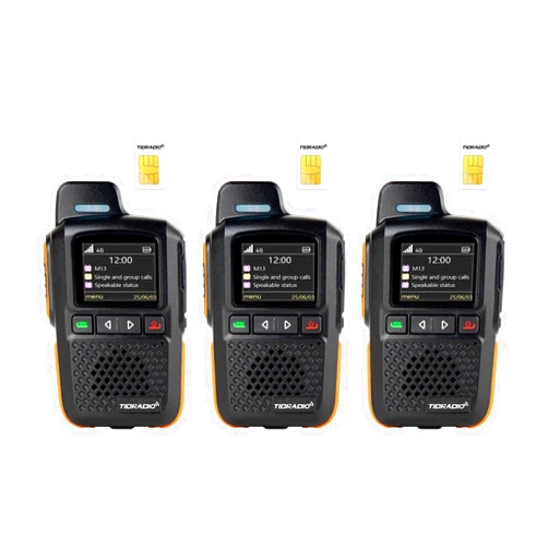 TIDRADIO TD-M13 Global Rapid Walkie Talkies Unlimited Range 4G LTE PoC(Push-to-Talk Over Cellular) Radios Nationwide PTT Long Range Two Way Radio for Family,Company,Logistics with SIM Card (3Pack)