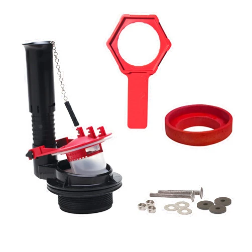 Fluidmaster K-540A-015 Universal 3-Inch Toilet Flush Valve Repair Kit with Toilet Tool Multicolor