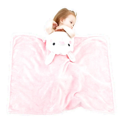 Generic Flannel Fleece Animal Hooded Soft Children's Hooded Cloak Cartoon Baby Coral Fleece Kids Bath Towel (Pink (39.37 x 27.56 Inch))