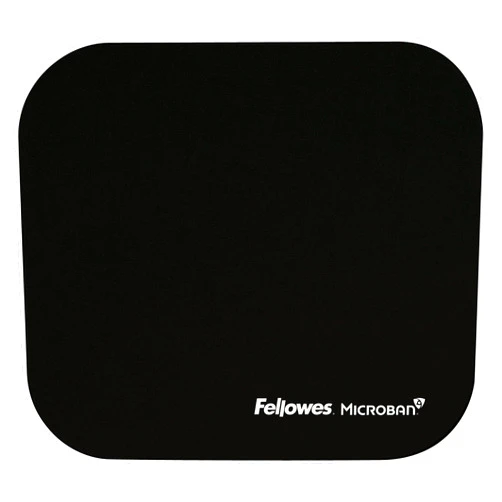 Fellowes 5933901 Mouse Pad w/Microban, Nonskid Base, 9 x 8, Black (FEL5933901), 8