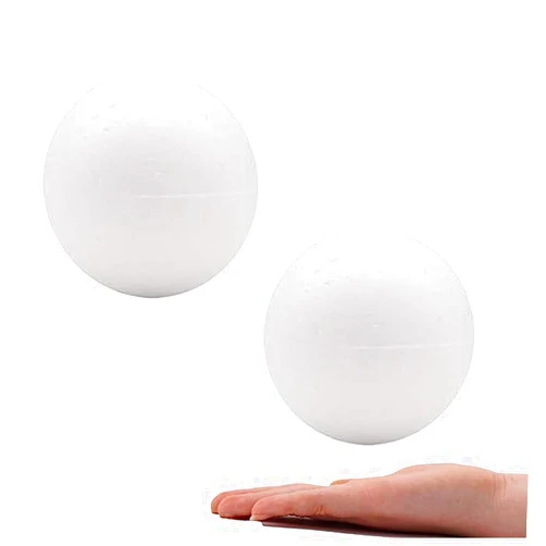 Crafare 4.7 Inch Pack of 2 Foam Balls for Crafts White Polystyrene Craft Foam Balls for Art Household School Projects Party Decoration