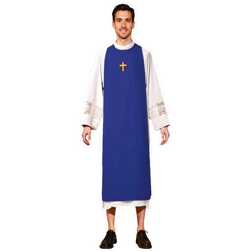 ANDHOM Clergy Vestment Robe Scapular, Church Minister Choir Overlay Stole, Gold Cross Scapular