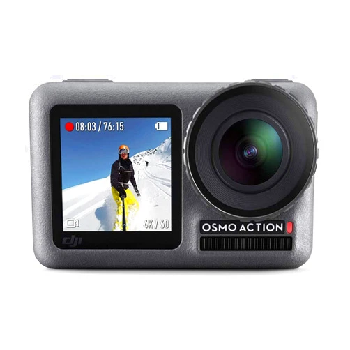 DJI Osmo Action - 4K Action Cam 12MP Digital Camera with 2 Displays 36ft Underwater Waterproof WiFi HDR Video 145° Angle, Black