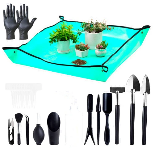 Melphoe 25Pcs Mini Garden Hand Transplanting Succulent Tools Set, 39.4