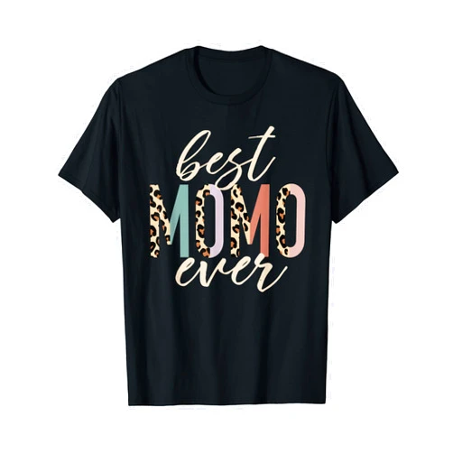 Best Momo Ever Mother's Day Gifts Best Momo Ever Gifts Leopard Print Mother's Day T-Shirt