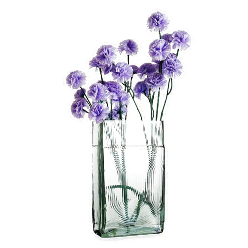 Diamond Star Decorative Vase Square Glass Vase Flower Vase for Home Table Centerpieces (Gray)