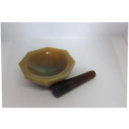 LAB4US Agate Mortar and Pestles Set ID 100mm Natural Agate Grinder for Lab Grinding Polished Brazilian Agate Internal Diameter 100mm, External Diameter 120mm; Depth 30mm; Hardness 7-7.2 (100mm)