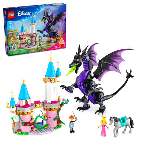 LEGO Disney Princess Maleficent’s Dragon Form Building Set for Kids and Sleeping Beauty Fans, Disney Princess Figure, Castle Toy, Fun Gift Idea for Girls and Boys Ages 7 Plus Who Love Aurora, 43240