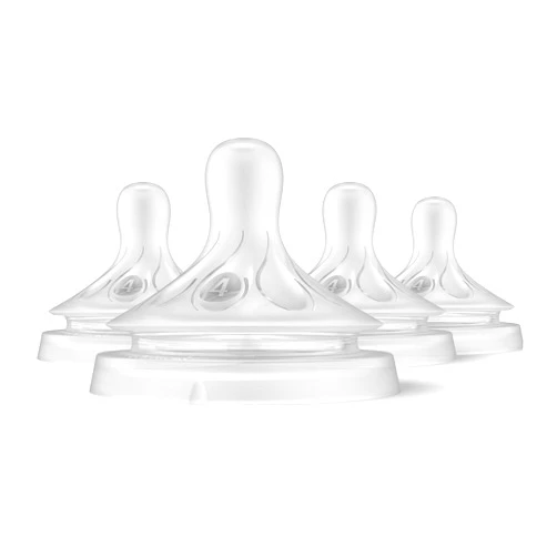 AVENT Philips Avent Natural Response Nipples, Fast Flow (Flow 4), 4-Pack, SCY964/04