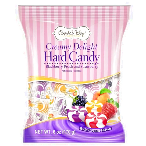 Coastal Bay Creamy Delight Hard Candy 6 oz bag (2 bags 12 oz total)