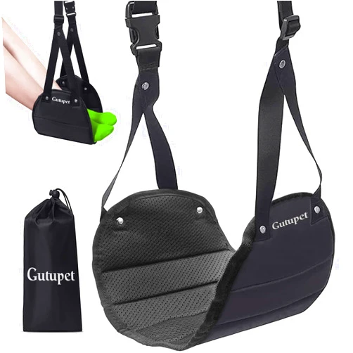 Gutupet Airplane Foot Hammock (Travel Comfortably), Perfect Essentials for airplane travel to Relax Your Feet & Legs, Portable Airplane Footrest | Foot Hammock for Airplane Travel Accessories,Travel Foot Rest