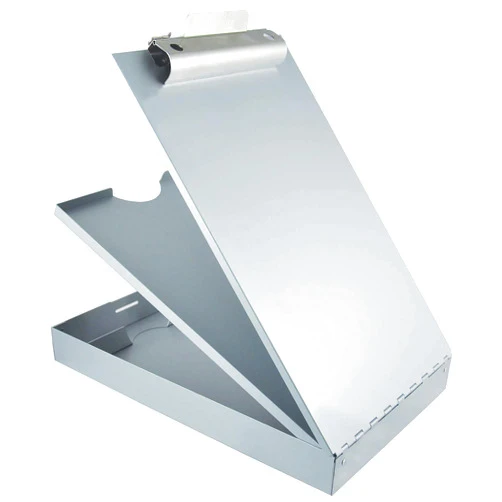 Saunders Metal Clipboard with Storage, Letter Size Heavy Duty Contractor Grade Clipboard, Dual Storage Form Holder with High Capacity Clip Made in USA