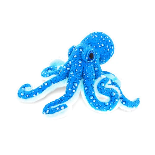 DolliBu Blue Octopus Stuffed Animal - Wild Collection Sea Animal Plush Gift for Kids, Realistic Plush Sea Critters, Cute Stuffed Octopus Sea Creature Toy for Boys and Girls - 16 Inches