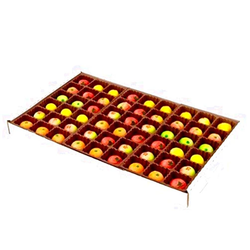 Bergen Marzipan 54 Piece Assorted Fruit Box Tray Net Weight 25 oz