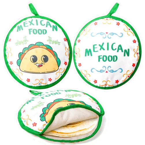 Cedilis 3 Pack Microwaveable Tortilla Warmer Pouch, 12 Inch Insulated Fabric Tortilla Holder Warmer, Keeps Warm for Corn Flour Taco Tortillas Bread Pancake