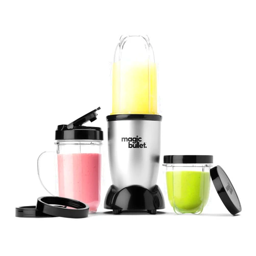Magic Bullet Blender, Small, Silver, 11 Piece Set