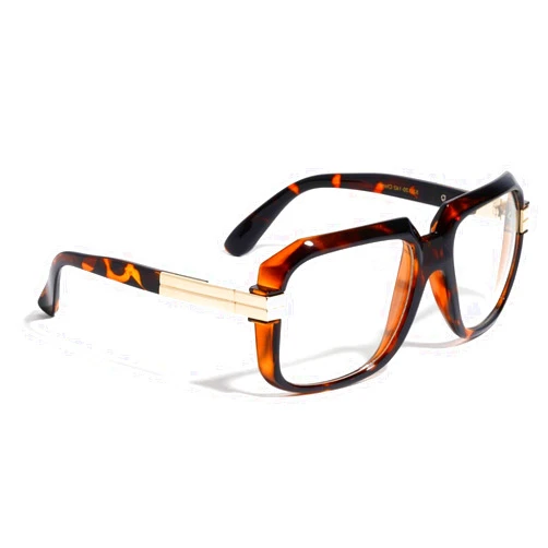Dweebzilla Gazelle Emcee Oversized Square Sunglasses w/Clear Lenses