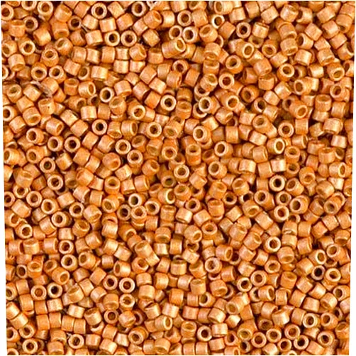 Barrel of Beads Miyuki Delica 11/0 Cylinder Seed Beads - Matte Duracoat Galvanized Yellow Gold - DB1833F 5 Grams