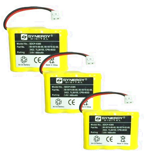 Synergy Digital Sony SPPQ-AQ600 Cordless Phone Battery Combo-Pack Includes: 3 x SDCP-H305 Batteries