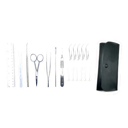 Generic 19 Piece Dissecting Kit Including Scissors, Forceps, Scalpel, and Probe in Leatherette Case for Anatomy Lab, Biology, Medical Students, and General Dissection