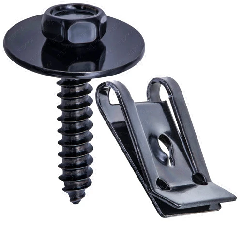 Rexka 20 Sets M4.2 Universal Fender Liner Engine Splash Shield Hex Head Screw & U Nut Kit for GM Chevy Ford Buick JeepChrysler - Multipurpose - Type A