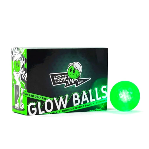 Generic Boogey Man Golf Glow in The Dark Golf Balls | 6-Pack | High Visibility for Night Golf - Durable, Soft Impact, Skill Levels