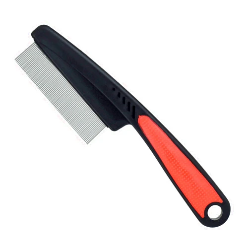 TOKIMMASH Stainless-Steel Fine-Tooth Grooming Comb for Dogs and Cats, Dandruff Comb, Multifunction Pet Steel Comb Tool (HAIR COMB)