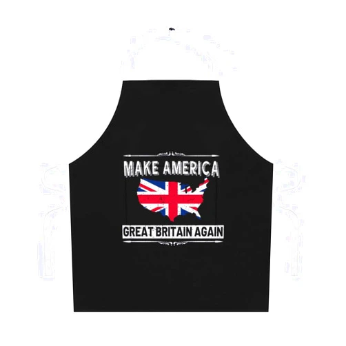 Xngmykg United States Map British Flag Aprons Adjustable Aprons with Pockets Cooking Kitchen Chef Apron for Women And Men 1 Pack