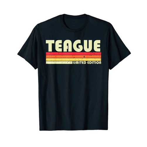 Customized Last Name Gifts Family Christmas Team TEAGUE Surname Funny Retro Vintage 80s 90s Birthday Reunion T-Shirt