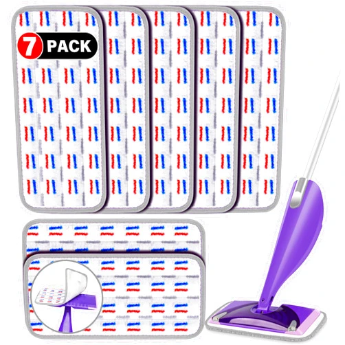 FORSPEEDER Reusable Mop Pads for Swiffer WetJet Spray Mop, Wet Pads Refill for Swiffer Wet Jet, Microfiber Mop Pads Machine Washable Wet Dry Pads Refill for Laminate, Hardwoods, Vinyl, Marble, Stone and Glass