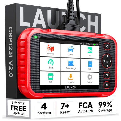 LAUNCH CRP123I V2.0 Elite OBD2 Scanner Diagnostic Tool, Code Reader for Cars and Trucks, Engine ABS SRS Transmission Car Scanner, Lifetime Free Update, Oil/EPB/DPF/SAS/BAS/BMS Reset Throttle Relearn