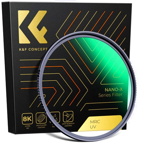 K&F Concept 67mm MC UV Protection Filter with 28 Multi-Layer Coatings HD/Hydrophobic/Scratch Resistant Ultra-Slim UV Filter for 67mm Camera Lens (Nano-X Series)
