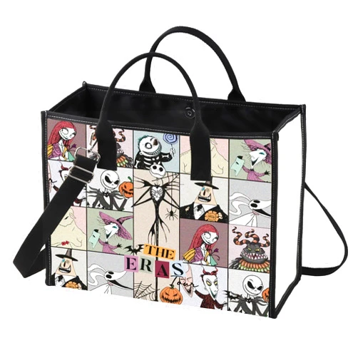 BWWKTOP Jack Tote Bag Sally Fans Gift Nightmare Tour Santa Shoulder Bag Oogie Gift Mayor & Lock & Zero Dog Merchandise