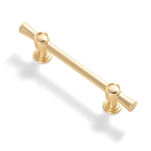 XEOGUIYA Gold Cabinet Pulls, 4 Pack 5 Inch (128mm) Brushed Gold Kitchen Cabinet Handles, Cabinet Pulls Cabinet Hardware for Cupboard Drawer Dresser Drawer Handles