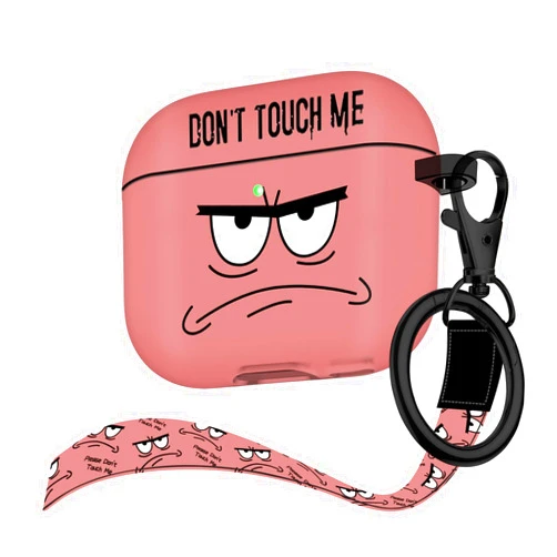 Youtec for Airpods 3rd Generation Case,Don't Touch Me Cool Cover with Lanyard Big Eyes Cute Cartoon for Airpods 3rd Generation Case,Soft Shockproof Cover for Women Men-Watermelon Red