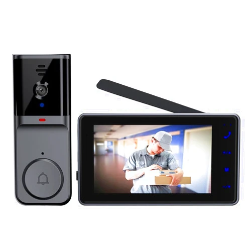 TKMARS Doorbell Camera Wireless No Subscription Video Doorbell, Two-Way Intercom, HD 1080P Video, 4.3” Screen, 120° Angle, No APP, No WiFi