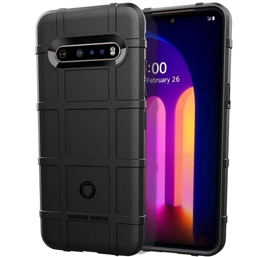 ZYZX Phone Case fit for V60 Thinq,ZYZX Heavy Duty Shockproof Military Grade Drop Tested Protective Phone Case Hybrid Heavy Duty Impact Shock Resistant Soft TPU Bumper Cover for V60 Thinq HD-Black