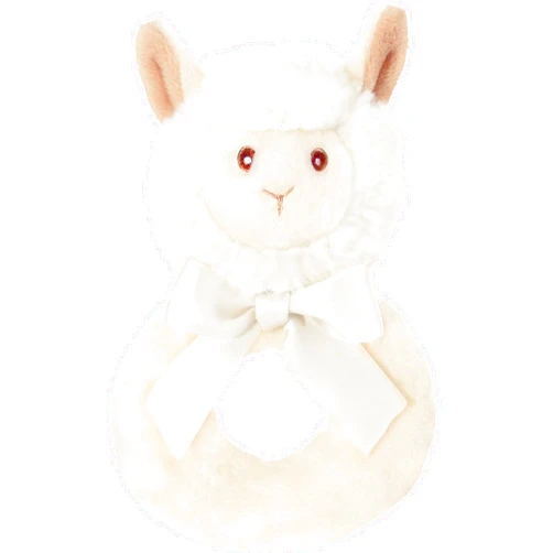 Bearington Collection Bearington Baby Lil’ Alma, 5.5 Inch Plush Llama Stuffed Animal Soft Rattle