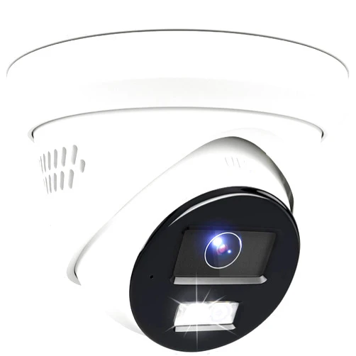 Marquis Hik-Vision White Box DS-2CD1383G2-LIUF 4K 8MP PoE Fixed Turret IP Camera Outdoor with Smart Hybrid Light, Human/Vehicle Detection, Built-in Microphone, Metal Housing IP67 (2.8mm)