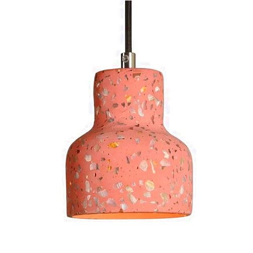 CZLZY Nordic Semi -Transparent Cement Chandelier, E27 Single Pendant LAMP, Cement Lampshade, Embedded Ceiling Lighting Fixture, Restaurant Bar Club Decoration Hanging Light