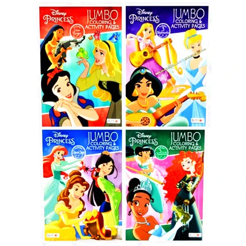 BNDN Disney Princess Jumbo Coloring & Activity Books, 4-ct Set