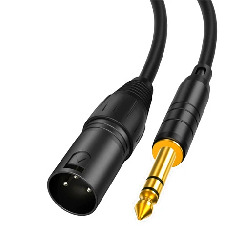 CableCreation 6 Feet TRS 6.35mm (1/4 Inch) Male to XLR Male Cable, Black