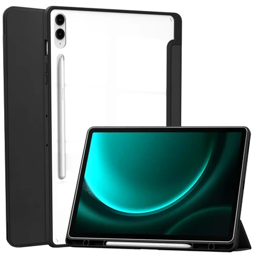 Ratesell Hybrid Slim Case for Samsung Galaxy Tab S10 Lite / S10 FE / S9 FE 10.9-Inch, Shockproof Clear Back Cover with S Pen Holder Black