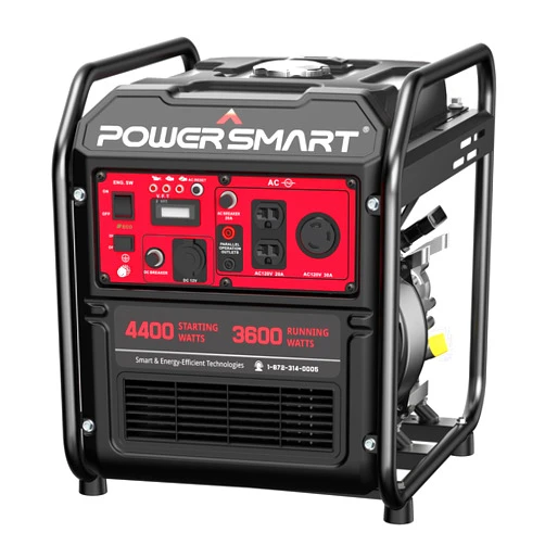 PowerSmart 4400-Watt Portable Generator with Inverter Technology, RV Ready 30A Outlet, Gas Powered, EPA Compliant, Lightweight & Quiet for Home Use, Camping Outdoor