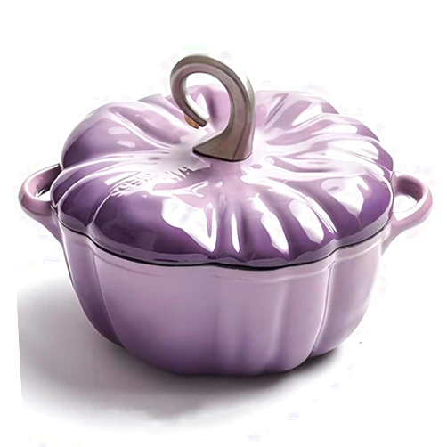 COUEMT 4qt Pumpkin Cocotte,Pumpkin Cast Iron Dutch Oven,3.9L Pumpkin Shape Cooking Pot Enamel Pot,pumpkin Pot With Lid,stew Pot Soup Pot,serves 3-5,halloween Thanksgiving Decor Pot Gift (4-Quart)