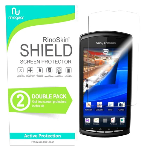 RinoGear (2-Pack) Screen Protector Designed for Sony Ericsson Xperia Play Screen Protector [Flexible Clear Film] Case Friendly Accessories