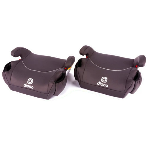 Diono Solana, No Latch, Pack of 2 Backless Booster Car Seats, Lightweight, Machine Washable Covers, Cup Holders, Black