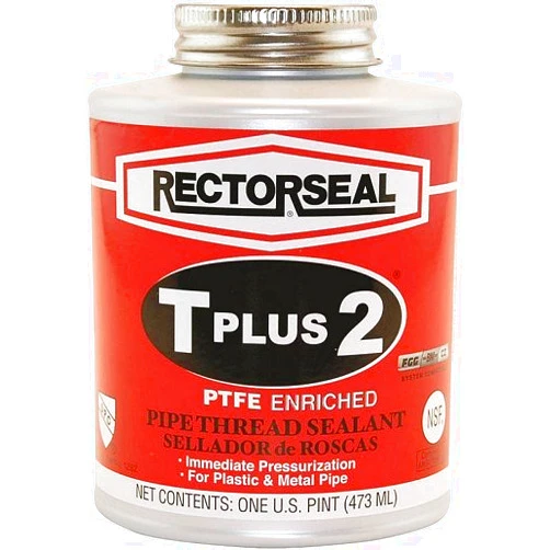 RectorSeal T Plus 2 23431 Multi-Purpose Pipe Thread Sealant With PTFE 16 oz Can White Paste