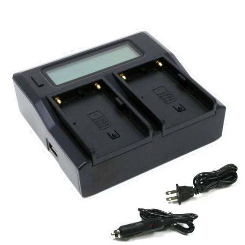 Wasabi Power Dual LCD Battery Charger for Sony BC-U1 and Sony BP-U30, BP-U60, BP-U90