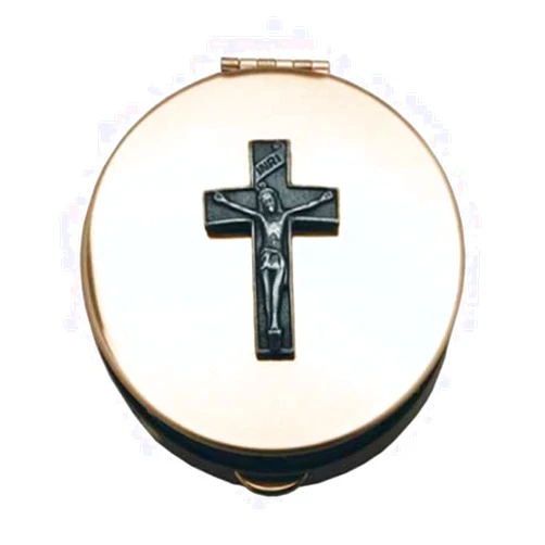 Cathedral Art Metal Co., Inc. Cathedral Art (Abbey & CA Gift) Polished Brass Cross/Pill/Keepsake Box PYX